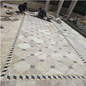 French Pattern Beige Travertine Pavers for Pool