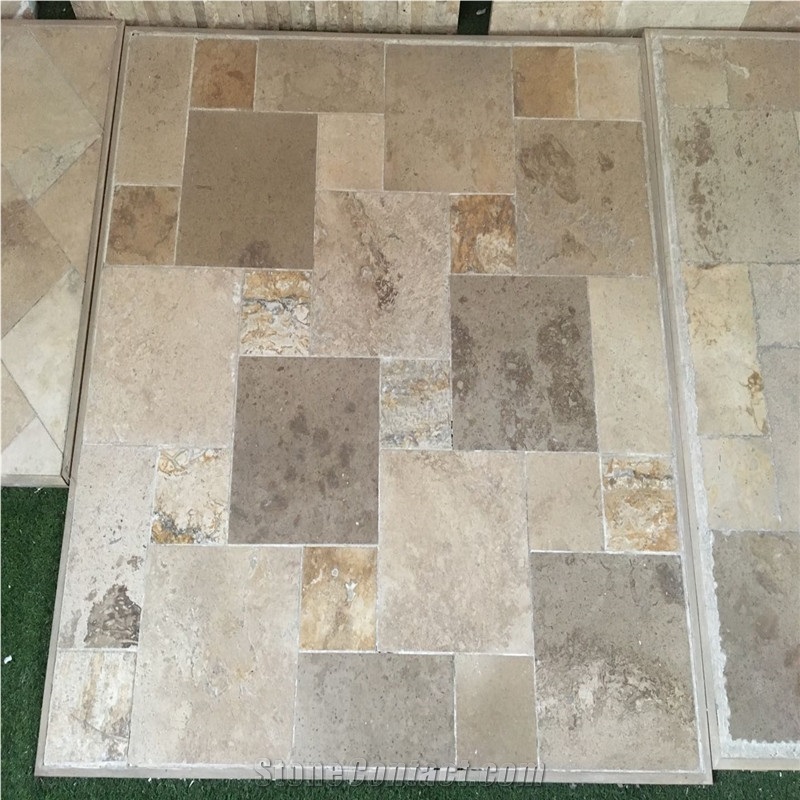 French Pattern Beige Travertine Pavers for Pool