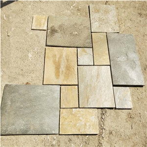 French Pattern Golden Yellow Slate Pavers