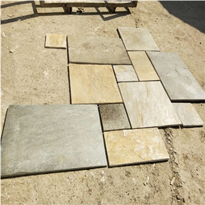 French Pattern Golden Yellow Slate Pavers