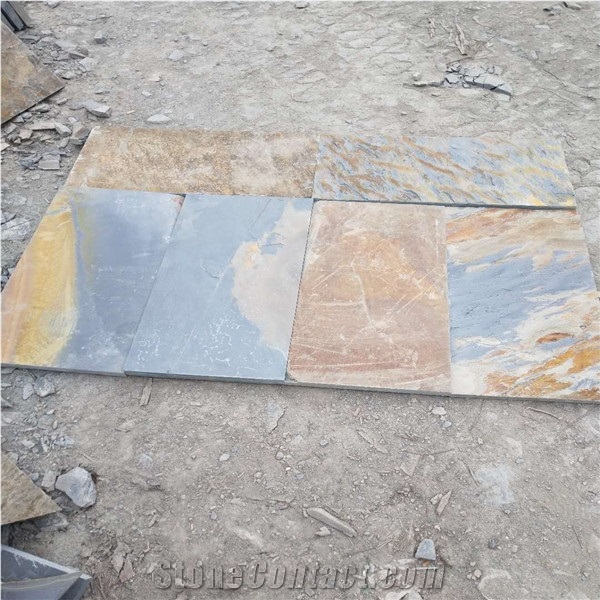 French Pattern Rusty Slate Tiles for Landscaping