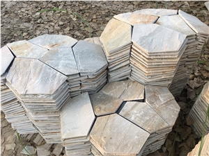Garden Multi Yellow Slate Mesh Paver