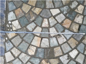 Garden Multi Yellow Slate Mesh Paver