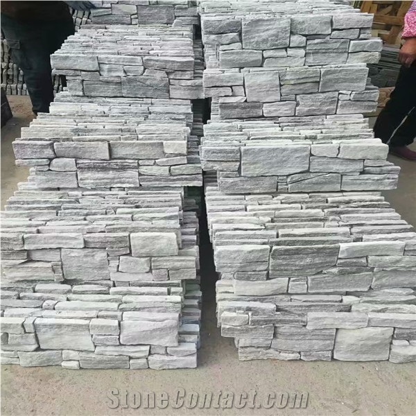 Grey Cloudy Wall Stone Panel,Marble Cement Stacked
