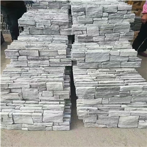 Grey Cloudy Wall Stone Panel,Marble Cement Stacked