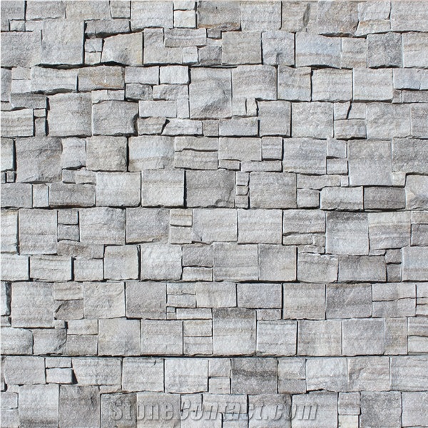 Grey Cloudy Wall Stone Panel,Marble Cement Stacked