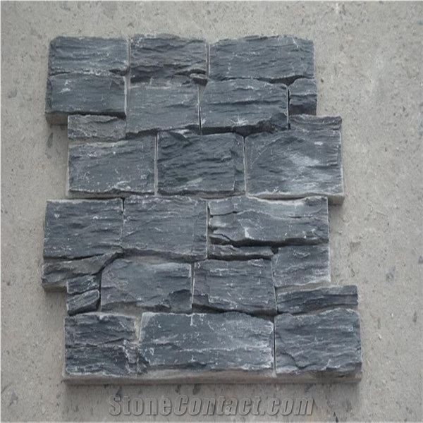 Grey Granite Cement Backed Stone Wall
