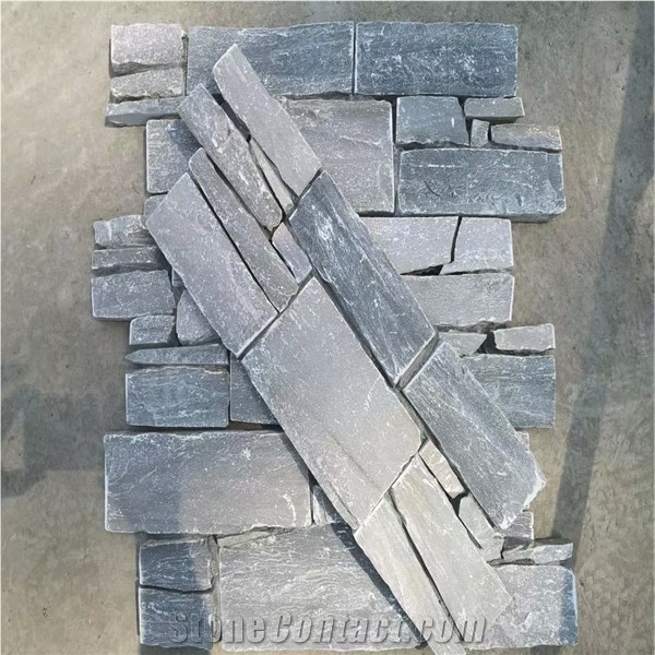 Grey Granite Cement Backed Stone Wall