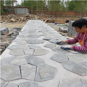 Grey Slate Crazy Flagstone Mat Mesh Tiles