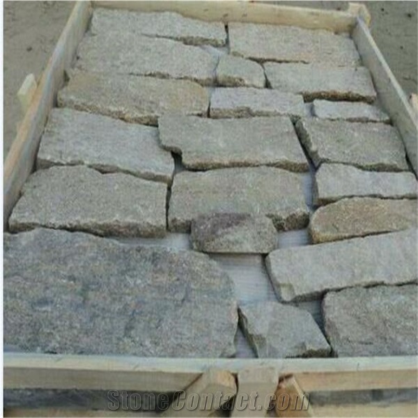 Natural Gold Yellow Quartzite Masonry Stone Brick