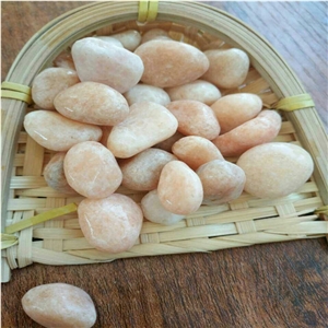 Pink Colour Pebble Stone, Washed Pebbles, Garden