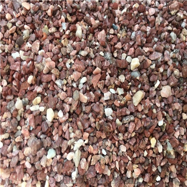 Red Colour Pebble Stone, Washed Pebbles