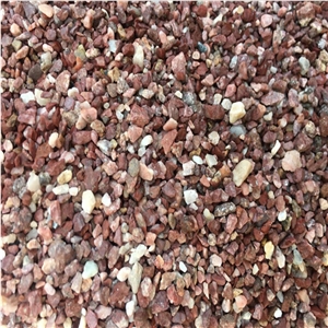 Red Colour Pebble Stone, Washed Pebbles