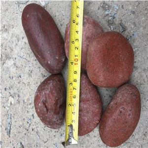 Red Polished Pebble Stone,Decorative Cobbles