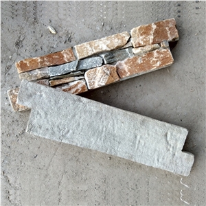 Rusty Quartzite Exterior Wall Decoration Cement