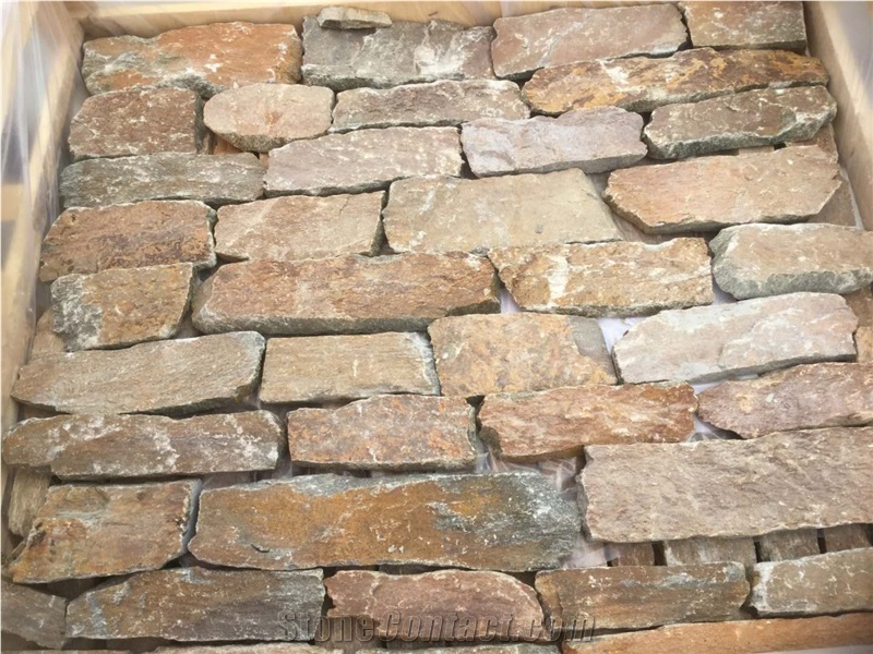 Rusty Slate Wall Stone,Stacked Stone Loose Thin