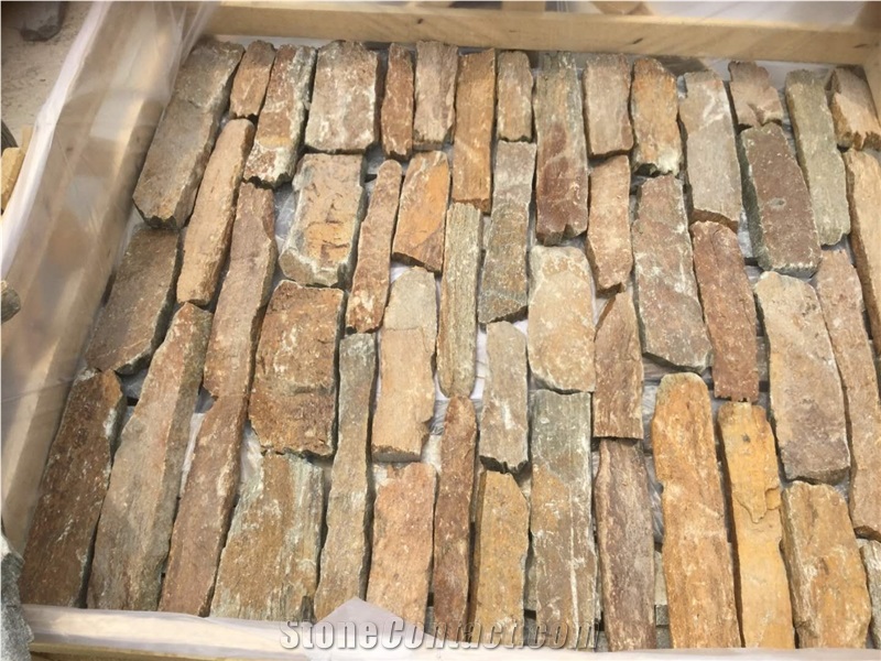 Rusty Slate Wall Stone,Stacked Stone Loose Thin