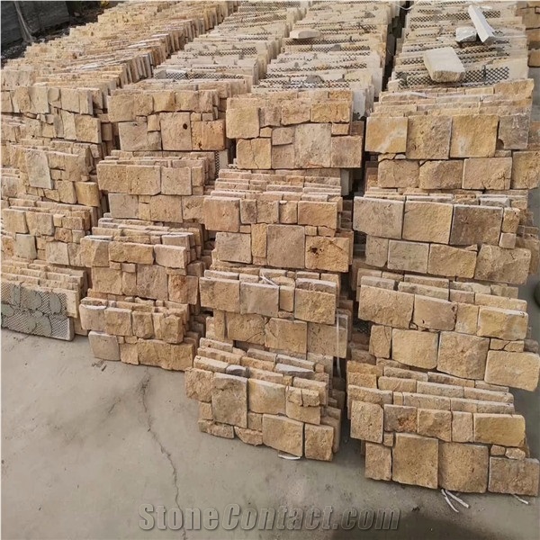 Yellow Limestone Ledger Panel Tile