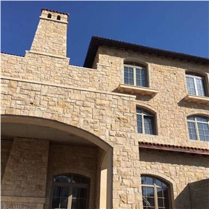 Yellow Limestone Split Exterior Wall Cladding