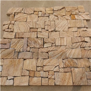Yellow Sandstone Landscaping Stacked Stone Veneer