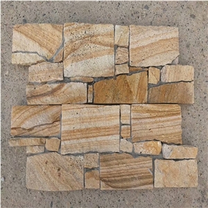 Yellow Sandstone Landscaping Stacked Stone Veneer