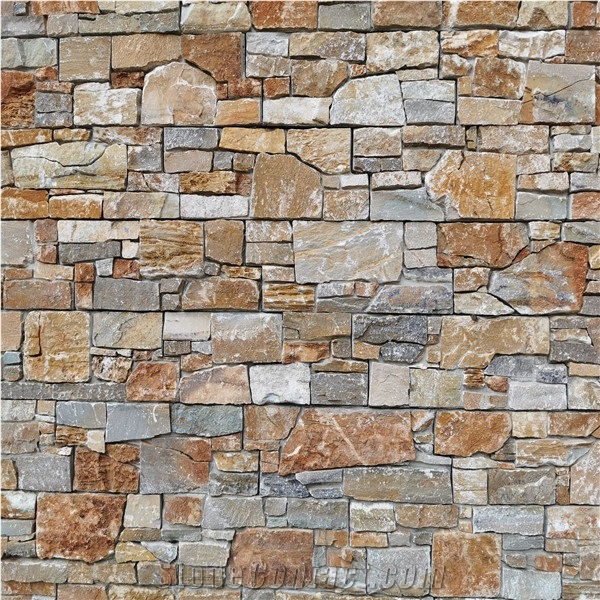 Yellow Slate Wall Stone,Decorative External Wall