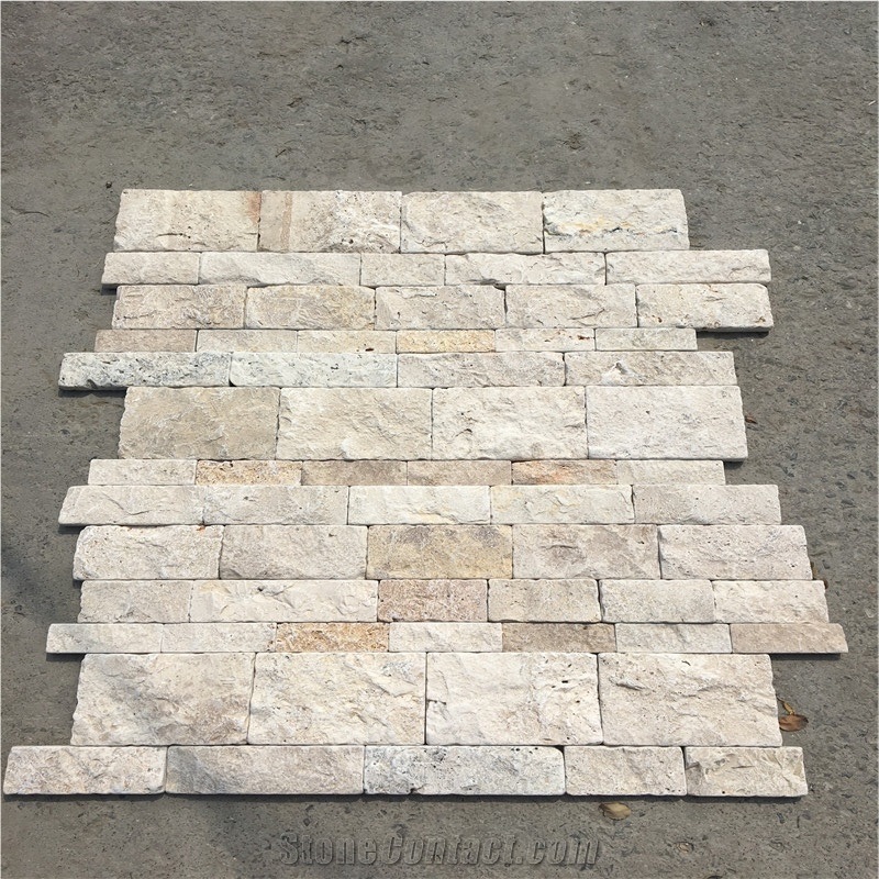 Yellow Travertine Split Ixterior Wall Cladding