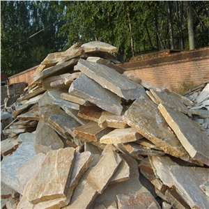 Yellow Wood Slate Random Crazy Flagstone