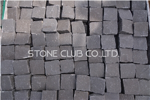 Cobblestone Black Basalt Cube Stone