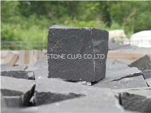 Cobblestone Black Basalt Cube Stone