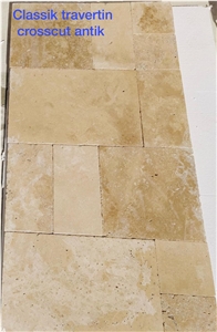 Classic Travertine Pattern Set Crosscut Antique