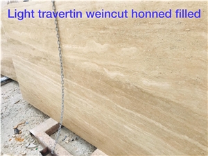 Light Travertine Slabs Veincut Honed Filled Light Travertine Slabs Veincut Honed Filled