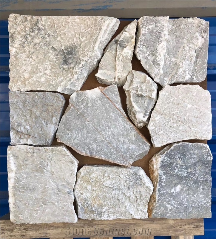 Grey Limestone Random Crazy Loose Wall Cladding