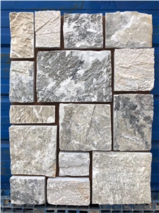 Grey Limestone Random Crazy Loose Wall Cladding