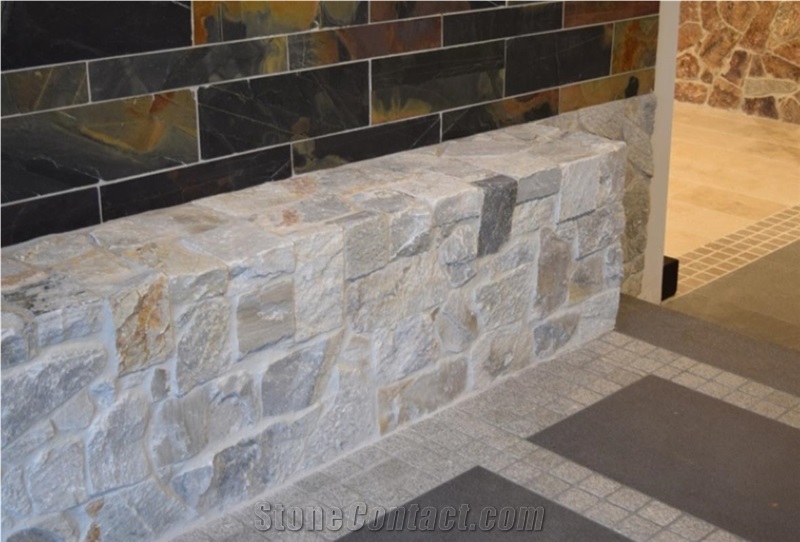 Grey Limestone Random Crazy Loose Wall Cladding