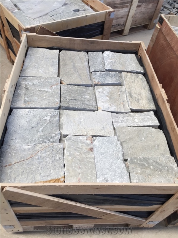 Grey Random Crazy Loose Limestone Wall Cladding