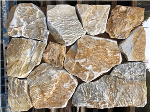Yellow Random Lime Crazy Loose Stone Wall Cladding