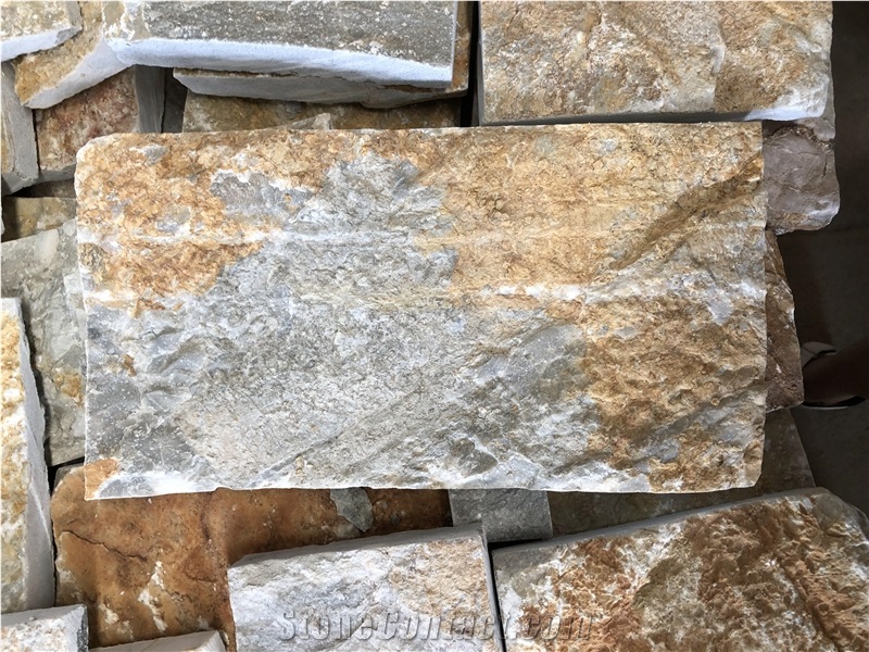 Yellow Random Lime Crazy Loose Stone Wall Cladding
