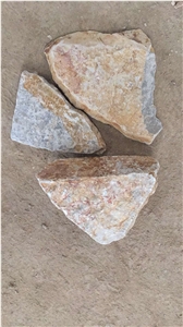 Yellow Random Lime Crazy Loose Stone Wall Cladding