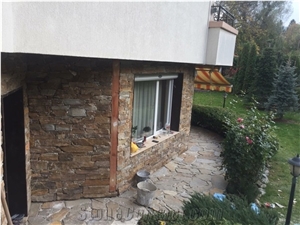 Ivailovgrad Gneiss Flagstone Pavers for Pavement Walkway Tilling, Gneiss Hardscape