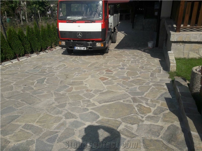 Ivailovgrad Gneiss Flagstone Pavers for Pavement Walkway Tilling, Gneiss Hardscape