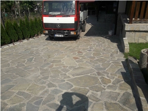 Ivailovgrad Gneiss Flagstone Pavers for Pavement Walkway Tilling, Gneiss Hardscape