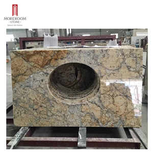 High Glossy Cultured Yellow Granite Vanity Top