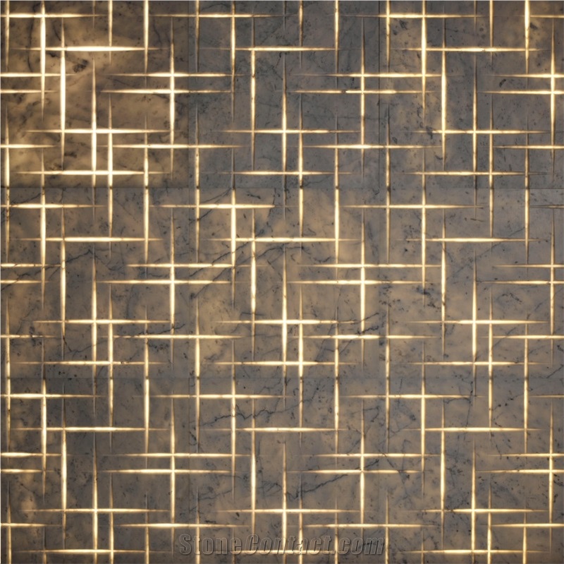 Luxury Backlit Marble Design Wall Textures Bedroom