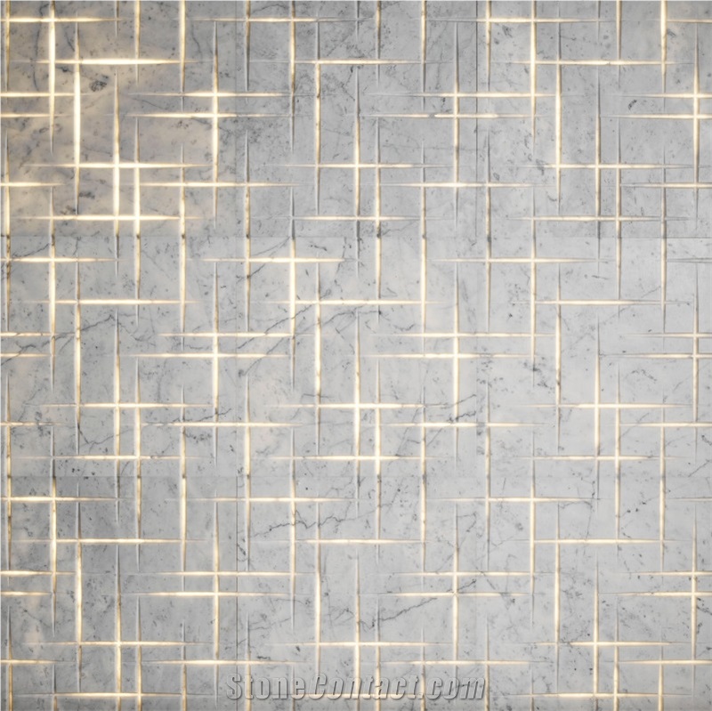 Luxury Backlit Marble Design Wall Textures Bedroom
