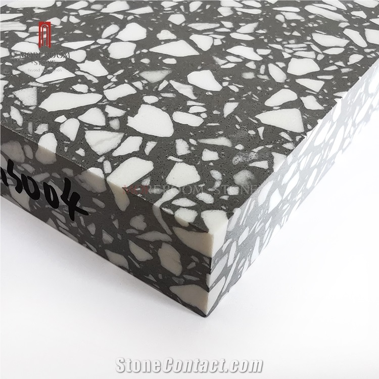 Terrazzo Natural White Stone Chips Sample Tile