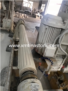 Beige Color Marble Column Natural Stone
