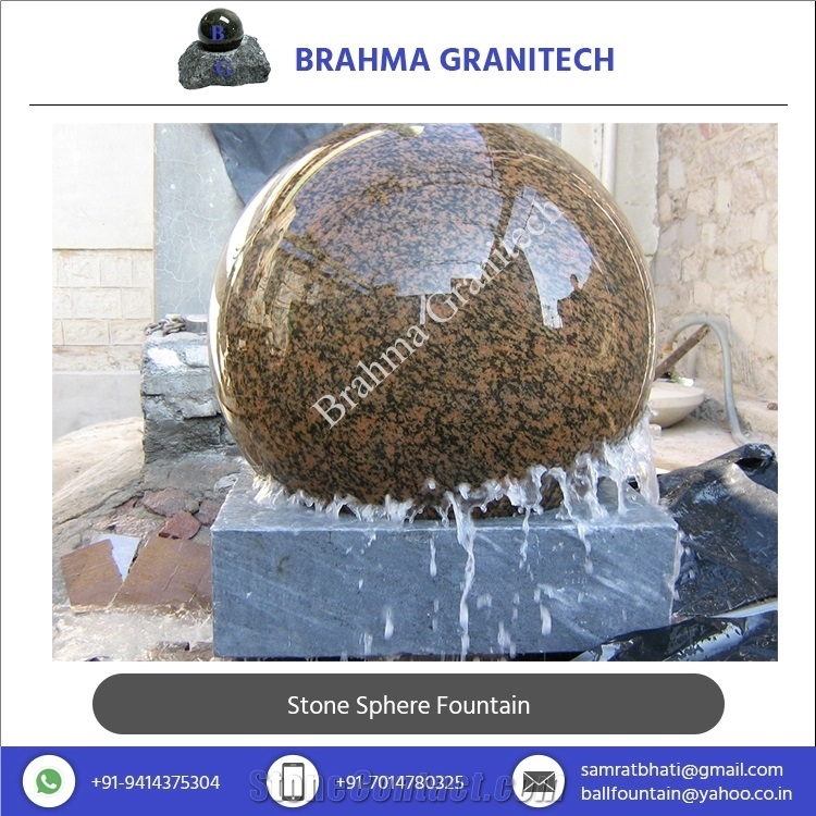 Round Stone Fountain, Round Marble Fountain, Floating Ball Fountains, Floating Sphere Fountain