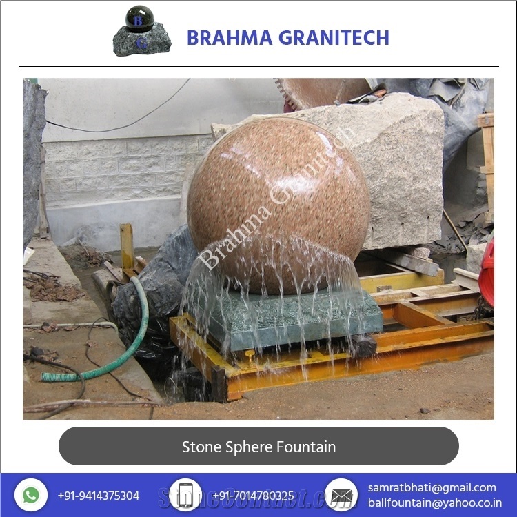 Round Stone Fountain, Round Marble Fountain, Floating Ball Fountains, Floating Sphere Fountain