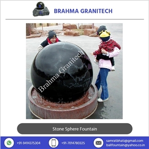 Round Stone Fountain, Round Marble Fountain, Floating Ball Fountains, Floating Sphere Fountain